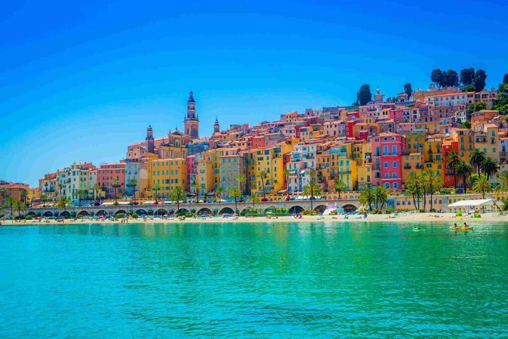 French Riviera: Seafront Apt & Pool Near Monaco Рокбрюн-Кап-Мартен Екстер'єр фото